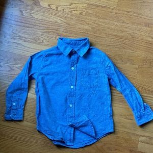 JANIE AND JACK Chambray long sleeve collared shirt